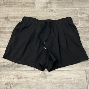 Halara High Rise Drawstring Ruched Side Pocket Casual Short Black Sz Small